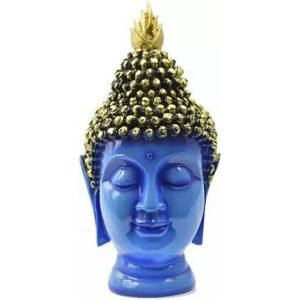 Buddha Head For Good Luck, Positive Fortune, Success, Prosperity & Home Décor - 14 cm