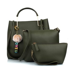 Women's Handbag (Set of 3) (Green)